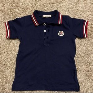 SOLD —— Moncler Grey Cotton Polo Shirt - Toddler 12-18months